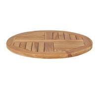 Vidaxl Table Top Solid Teak Wood Round 2.5 Cm 60 Cm