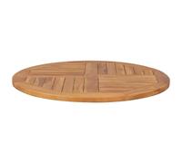 vidaXL Table Top Solid Teak Wood Round 2.5 cm 80 cm