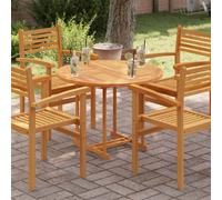 Vidaxl Table Top Solid Teak Wood Round 2.5 Cm 90 Cm Tabletops