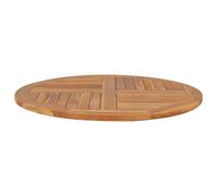 Vidaxl Table Top Solid Teak Wood Round 2.5 Cm 90 Cm Tabletops