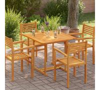 Vidaxl Table Top Solid Teak Wood Square 90X90X2.5 Cm, Brown