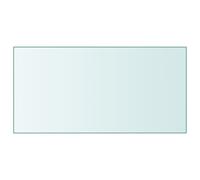 vidaXL 50x100 cm Tempered Glass Table Top - Transparent Rectangular Replacement for Dining Tables, Coffee Tables, Garden Tables