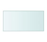 vidaXL 50x100 cm Tempered Glass Table Top - Transparent Rectangular Replacement for Dining Tables, Coffee Tables, Garden Tables