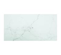 Vidaxl Table Top White 100X50 Cm 6mm Tempered Glass With Marble Design Table Tops
