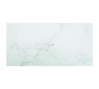 Vidaxl Table Top White 100X50 Cm 6mm Tempered Glass With Marble Design Table Tops