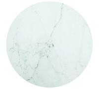 Vidaxl Table Top White 50X0.8 Cm Tempered Glass With Marble Design