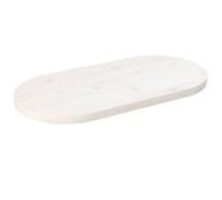 vidaXL Table Top White 60x30x2.5 cm Solid Wood Pine Oval