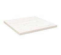 vidaXL Table Top, Desk Top for Dining Room Restaurant Cafe, Wooden Dining Table Top for Study Painting Gaming, White Solid Wood Pine Square