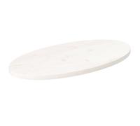 vidaXL Table Top White 70x35x2.5 cm Solid Wood Pine Oval