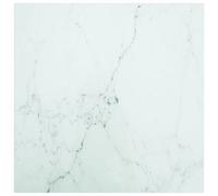 Vidaxl Table Top White 70X70 Cm 6 mm Tempered Glass With Marble Design