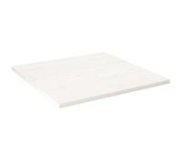 Vidaxl Table Top White 80X80X2.5 Cm Solid Wood Pine Square, White
