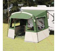 vidaXL Tailgate Tent for Caravan Rectangular Green 352 x 250 x 240 cm