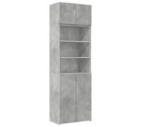 vidaXL Tall Cabinet Concrete Grey 70 x 42.5 x 225 cm Wood Material
