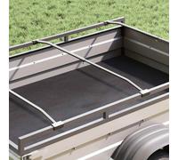vidaXL Tarpaulin Bracket for Trailers 4 pcs Silver 100-145 cm Aluminum