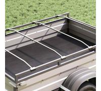 vidaXL Tarpaulin Bracket for Trailers 4 pcs Silver 130-210 cm Aluminum