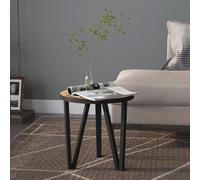 vidaXL Tea Table Black and Yellow ?35 cm MDF Home Nesting Side Coffee Table
