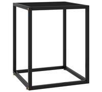 vidaXL Tea Table Black with Black Glass Coffee End Couch Sofa Accent Desk
