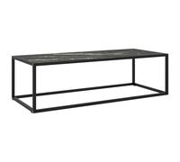 vidaXL Tea Table Black with Black Marble Glass 120 cm Accent Couch Coffee Desk