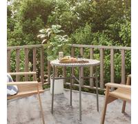vidaXL Tea Table Grey 45 cm Poly Rattan UK