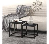 Vidaxl Tea Tables 2 Pcs Mdf Black Tea Tables