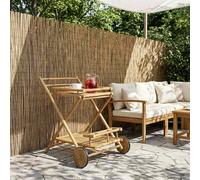 vidaXL Tea Trolley with wheels Natural 79 x 67.5 x 84 cm Bamboo