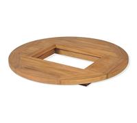 vidaXL Teak Beer Crate Tabletop 70 cm Outdoor Wine Cider Storage Party Table vid