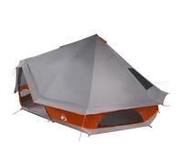 vidaXL Teepee Family Tent - Grey and Orange, 10 Person Waterproof