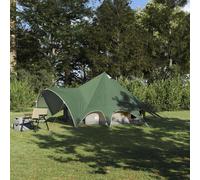 vidaXL Teepee Tent 3-Person Green and Grey 312 x 312 x 197 cm