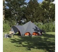vidaXL Teepee Tent 3-Person Grey and Orange 312 x 312 x 197 cm