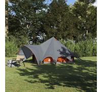 vidaXL Teepee Tent 3-Person Grey and Orange 312 x 312 x 197 cm