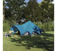 vidaXL Teepee Tent 3-Person with Roof Blue and Grey 312 x 312 x 197 cm