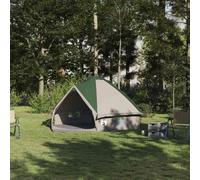 vidaXL Teepee Tent 4-Person Green and Grey 388 x 320 x 169 cm