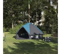 vidaXL Teepee Tent 4-Person with Roof Blue and Grey 388 x 320 x 169 cm