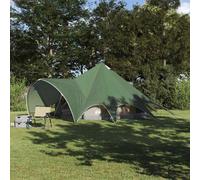 vidaXL Teepee Tent with Roof Green and Grey 600 x 600 x 347 cm