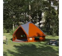 vidaXL Teepee Tent 6-Person Grey and Orange 431 x 366 x 185 cm