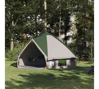 vidaXL Teepee Tent 8-Person Green and White 490 x 410 x 210 cm