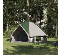 vidaXL Teepee Tent 8-Person Green and White 490 x 410 x 210 cm