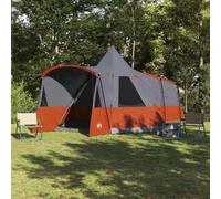 vidaXL Teepee Tent 8-Person Grey and Orange 720 x 465 x 295 cm