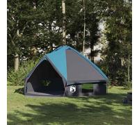 vidaXL Teepee Tent 8-Person with Roof Blue and Grey 490 x 410 x 210 cm