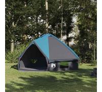 vidaXL Teepee Tent 8-Person with Roof Blue and Grey 490 x 410 x 210 cm