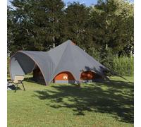 vidaXL Teepee Tent 9-Person Grey and Orange 502 x 502 x 297 cm