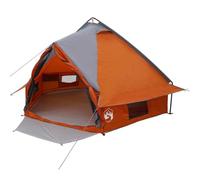 vidaXL Teepee Tent with Roof Grey and Orange 490 x 410 x 210 cm