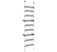 vidaXL Telescopic Shoe Rack with Rods Storage Shelf Unit Standing Organizer Home Decor Living Room Adjustable Height 54 Pairs Aluminium
