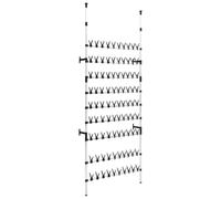 vidaXL Telescopic Shoe Rack with Rods Aluminium