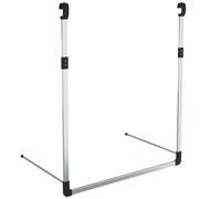 vidaXL Telescopic Wardrobe Hanging Rail Silver Extendable Closet Hanging Rail