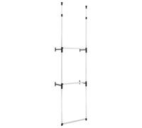 Vidaxl Telescopic Wardrobe System With Rods Aluminium