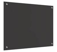 vidaXL Kitchen Backsplash Dark Grey 80 x 60 x 0.6 cm Tempered Glass, Modern Kitchen Backsplash, Durable Tempered Glass, Rectangular Splash Guard, Functional Wall Protector for Home Cooking