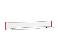 vidaXL Tennis net black and red 595 x 90.5 x 87 cm polyester