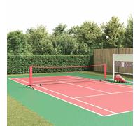 vidaXL Tennis Net Folding Black and red 396 x 92 x 87 cm Polyester