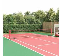 vidaXL Tennis Net Folding Black and red 494.5 x 90 x 87 cm Polyester